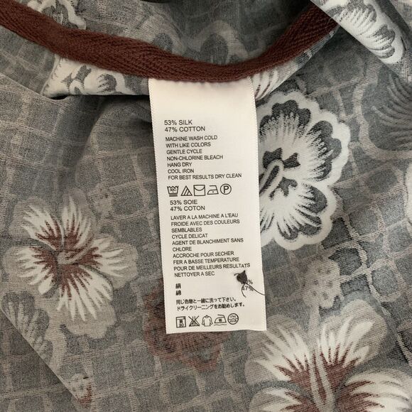 TOMMY BAHAMA Island Modern Fit Black Floral Hibiscus Shirt Men’s Size XL X - Picture 8 of 12